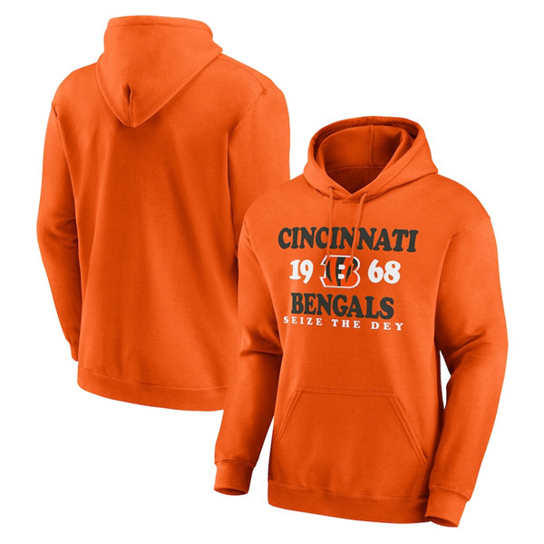 Men's Orange Cincinnati Bengals Fierce Competitor Pullover Hoodie